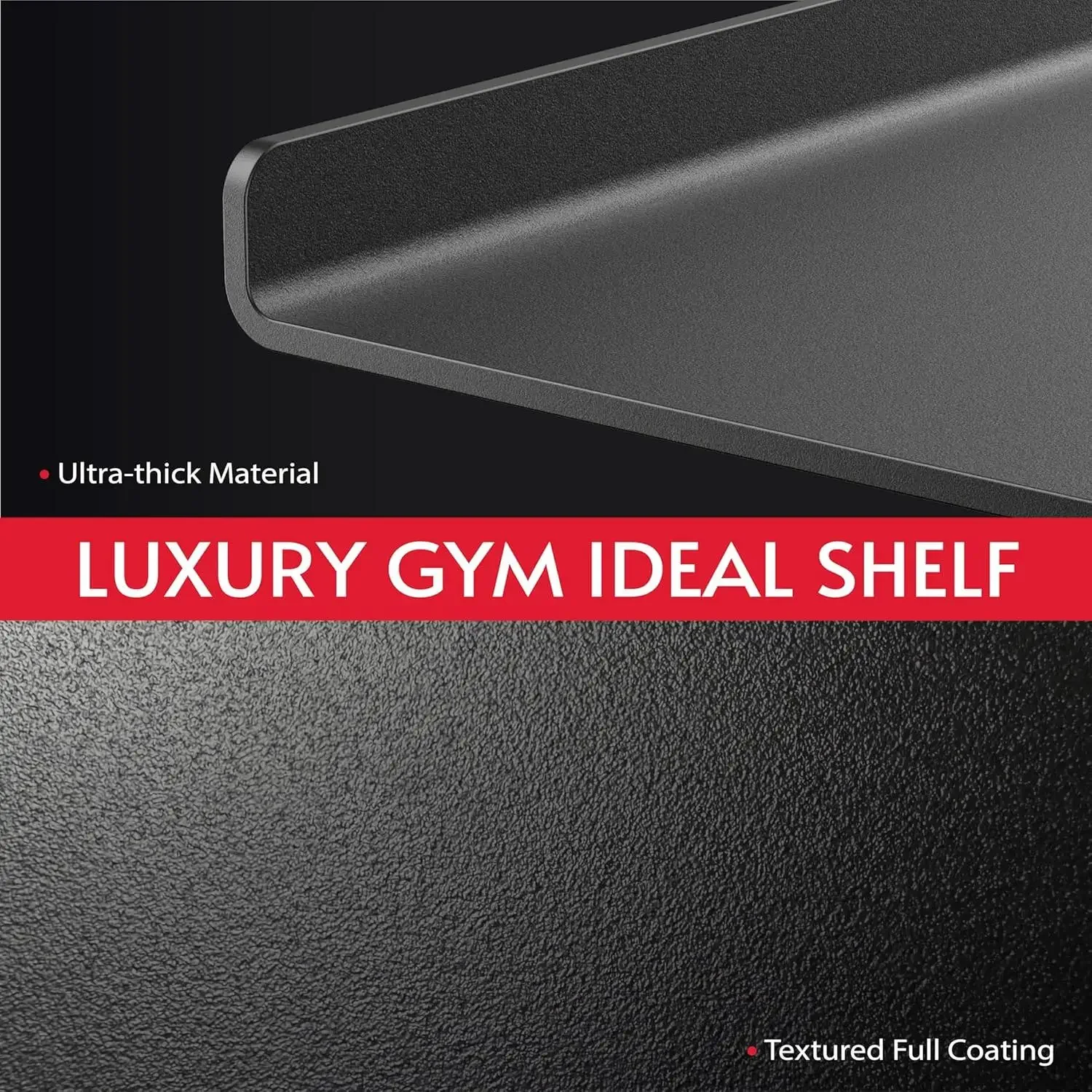 W_Home Gym Storage Shelf Only, Adjustable Gym Equipment Organizer Wall Mounted with 2 Boards, Yoga Mat Holder