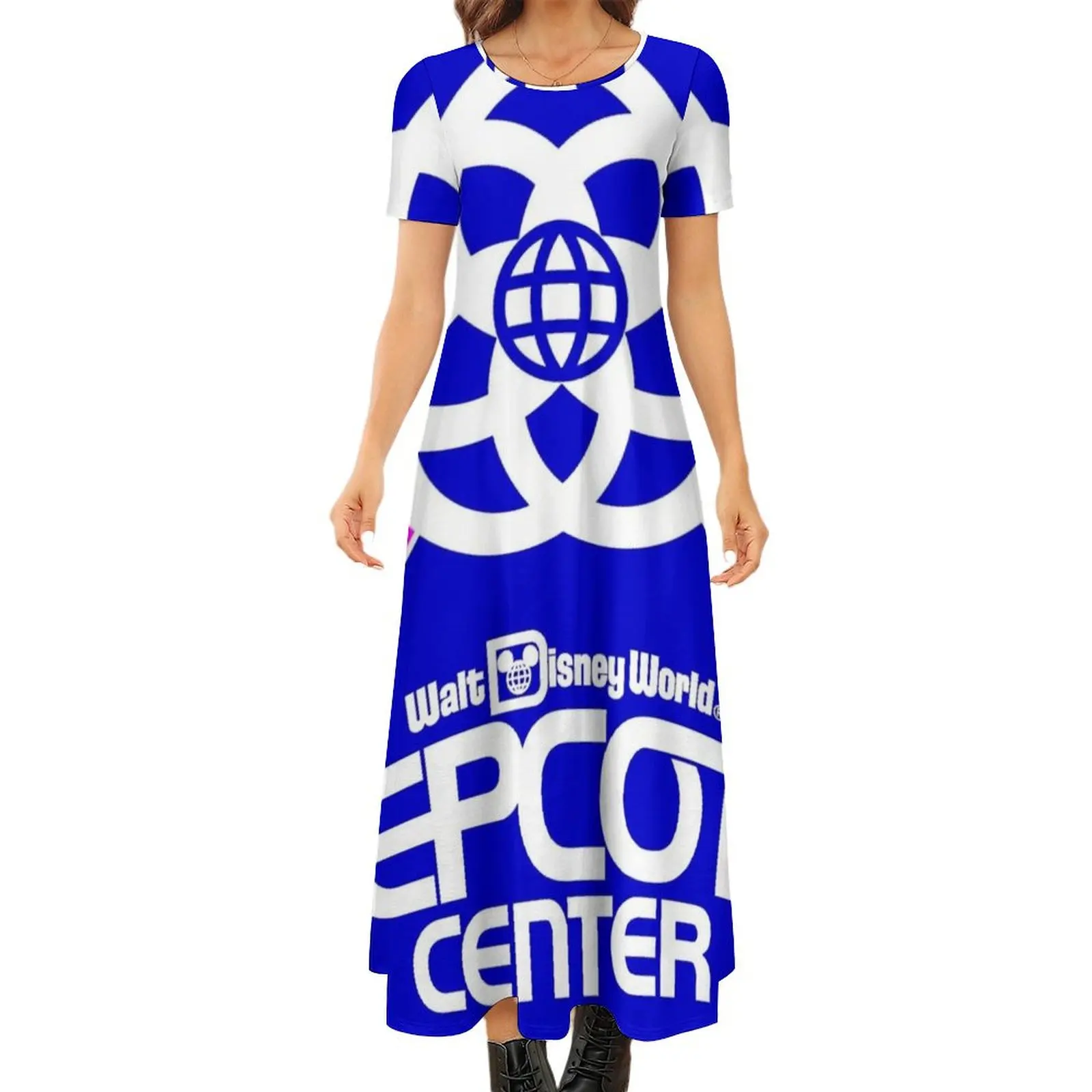 

Inspired by Vintage EPCOT Center (Orlando) Round Neck Short Sleeve Dress dresses summer bandage dress