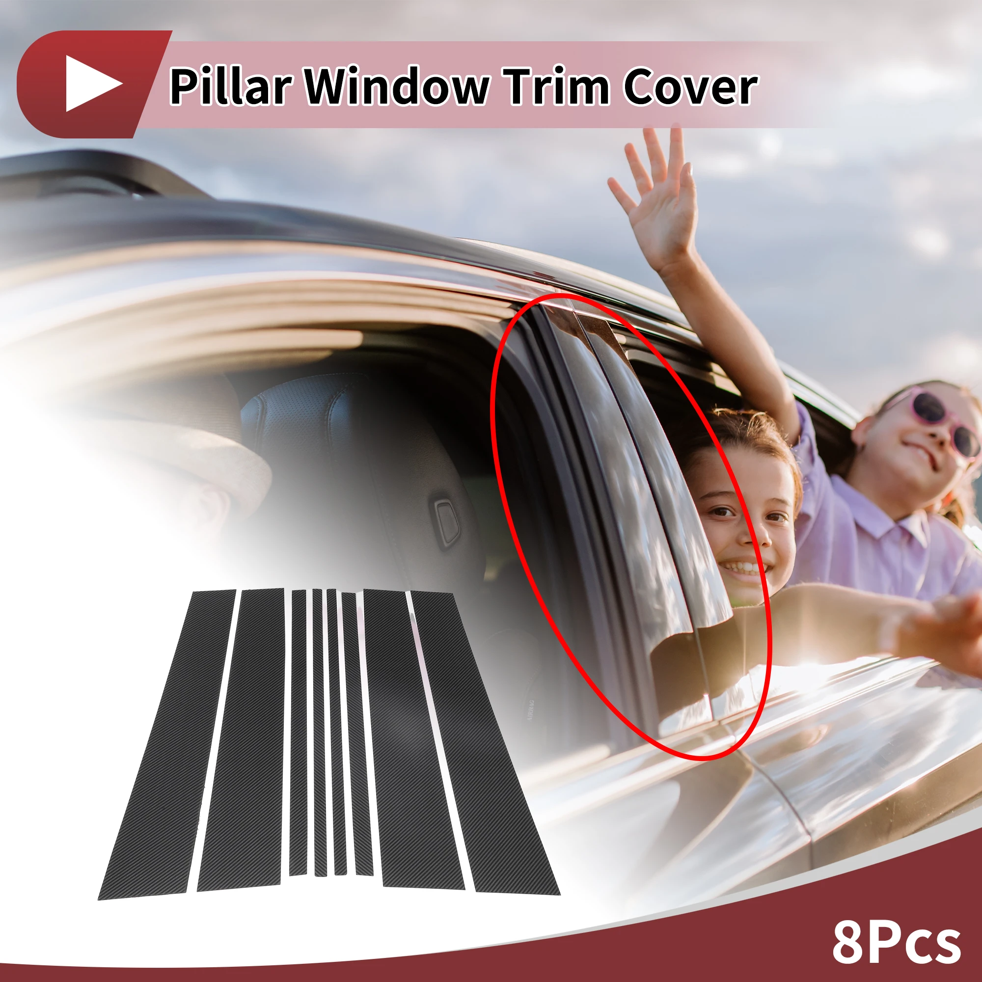 

UXCELL Накладка на дверную стойку, окно, передняя, задняя, левая и правая для Lexus LX 570/LX 600 23, внешняя внешняя крышка двери, 8 шт.