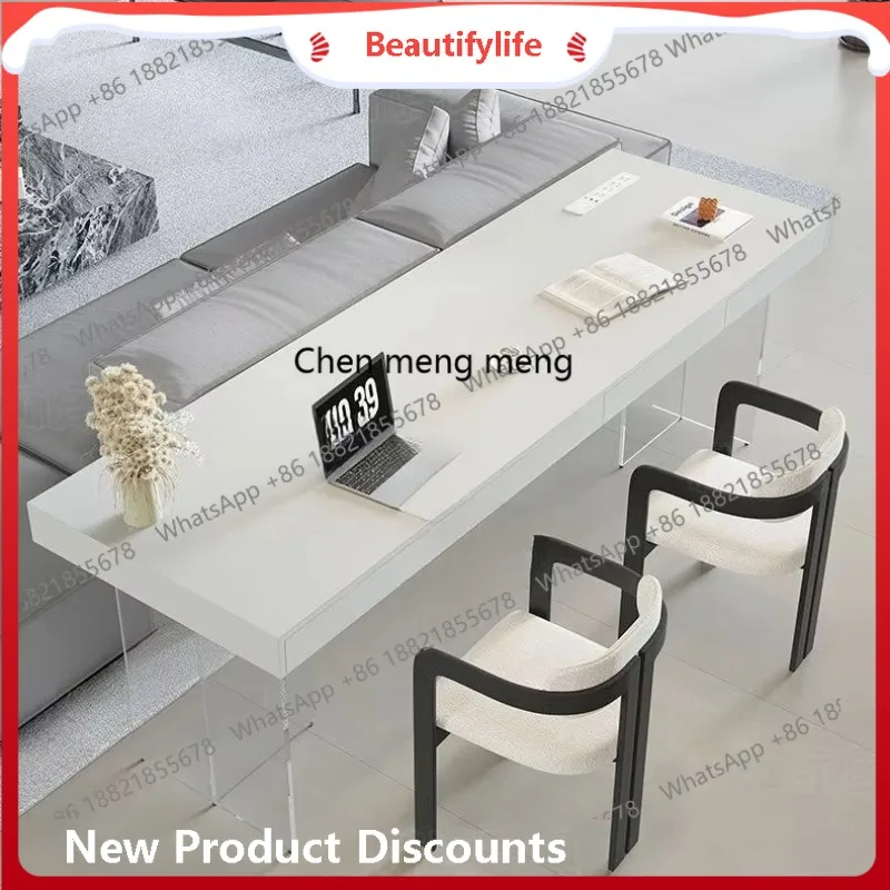 With drawers, Nordic modern simple long desk, home computer learning simple table   H
