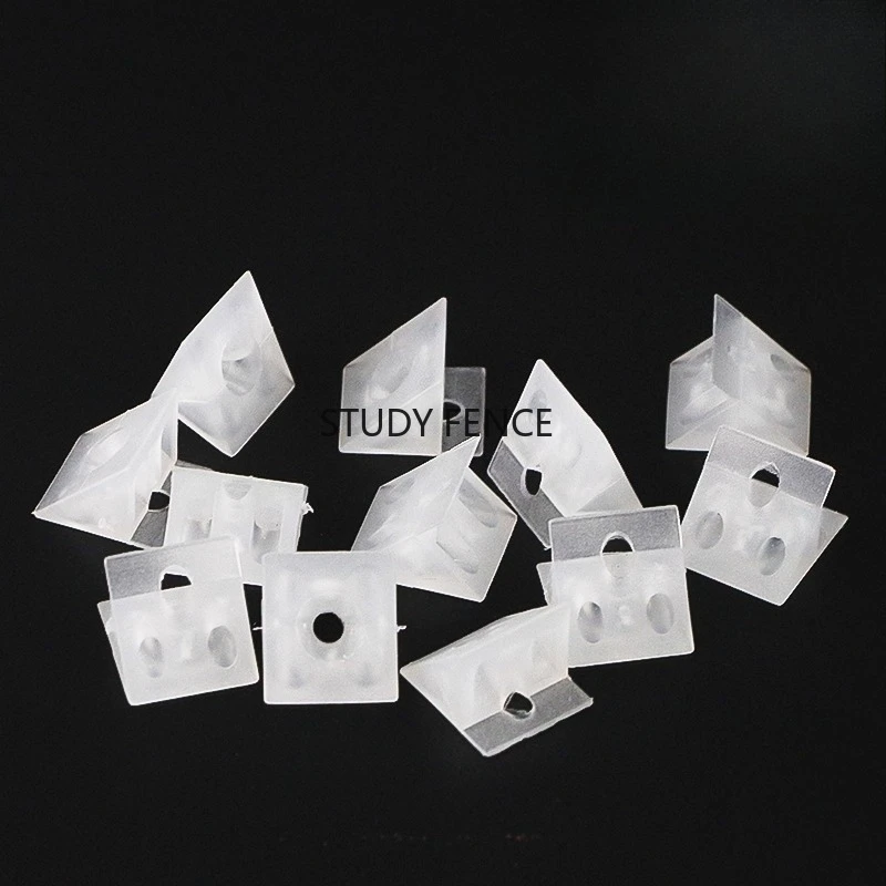 100pcs Plastic Backboard Buckle Furniture 45 ° Plastic Laminated Bracket Plastic Corner Code Fixing Parts Furniture Accessories