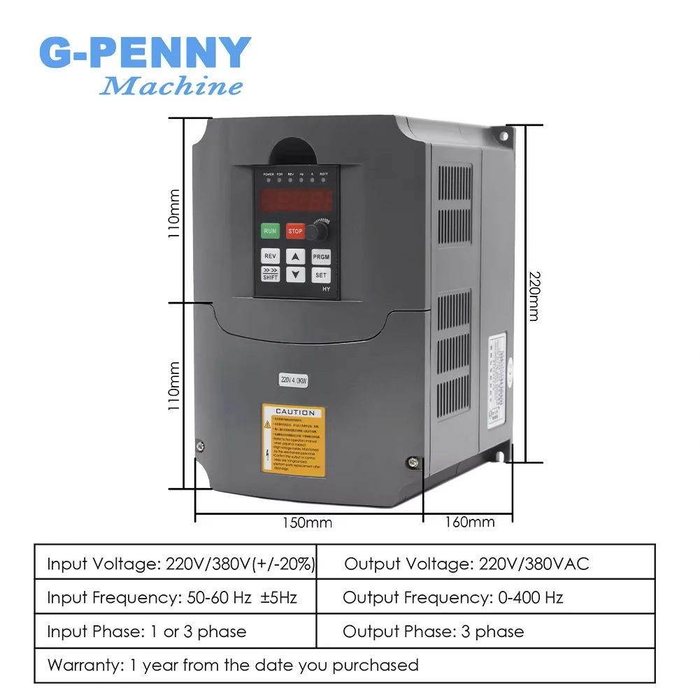 3.2kw ER20 Water Cooled Spindle Kit 220v / 380v 3.2kw & HY 4kw inverter & 100mm Spindle Bracket & 75w Water Pump 5 Meter Tube