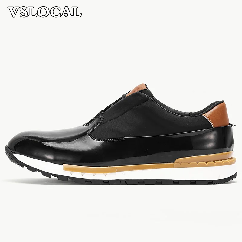 Luxury Designer Men's Casual Leather Shoes Lace-up Mix Casual Mens Dress Shoes Outdoor Office Party Daily Shoes For Man
