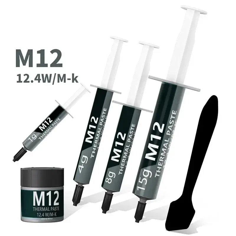 Pâte thermique Performance pâte de graisse conductrice thermique 12.4 W/MK 1/4/8/15/30g pour jeu PC PS5 CPU GPU refroidissement