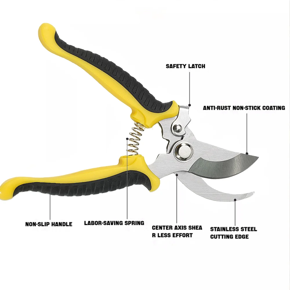 1pcs pruner vườn kéo chuyên nghiệp sắc nét bỏ qua kéo cắt tỉa cây xén Kéo cắt tay kéo vườn mỏ kéo