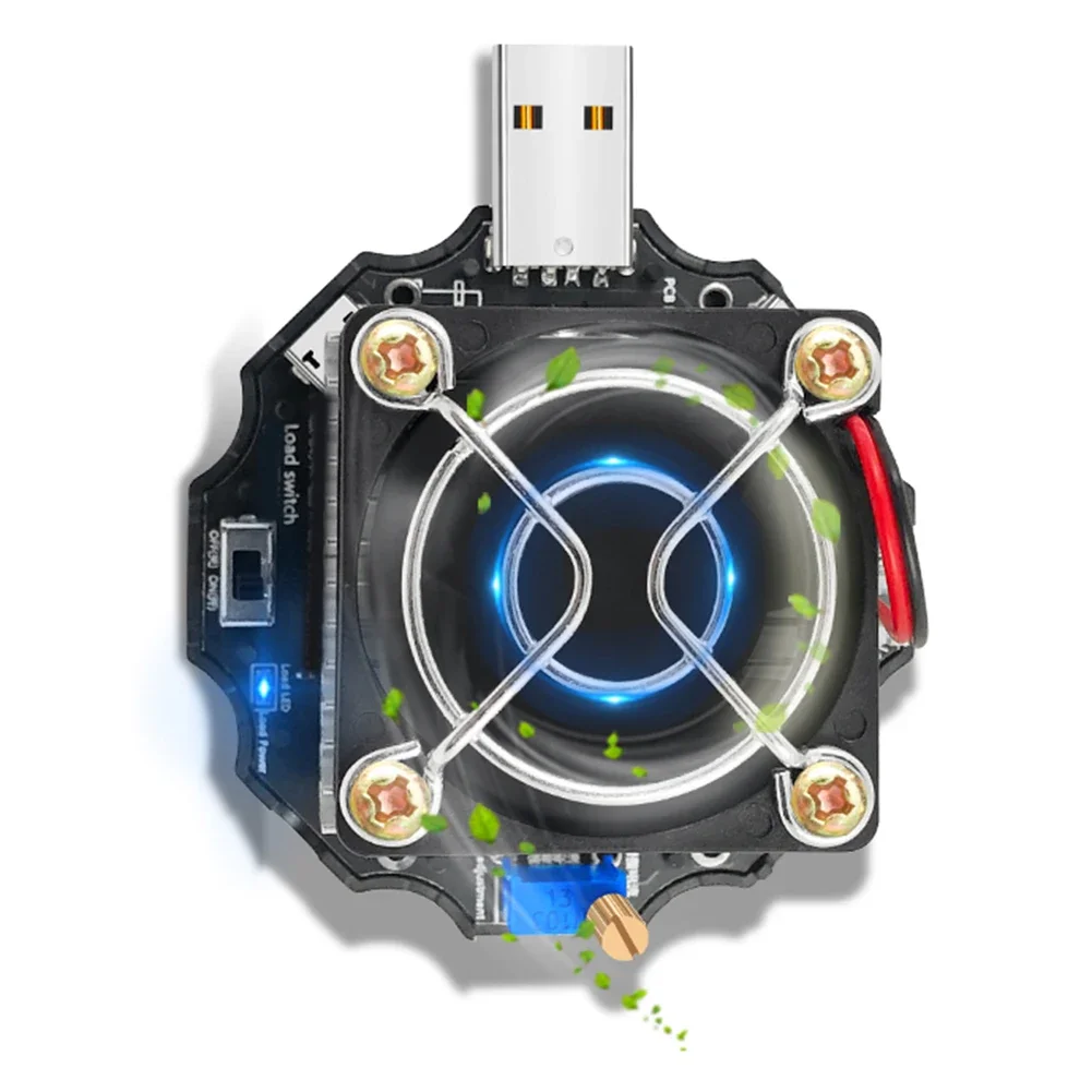 1pc 65W Electronic Charging USB-Tester DC5-24V Type-C Voltmeter With PD3.1 Voltage High-power Adjustable Constant Current Load