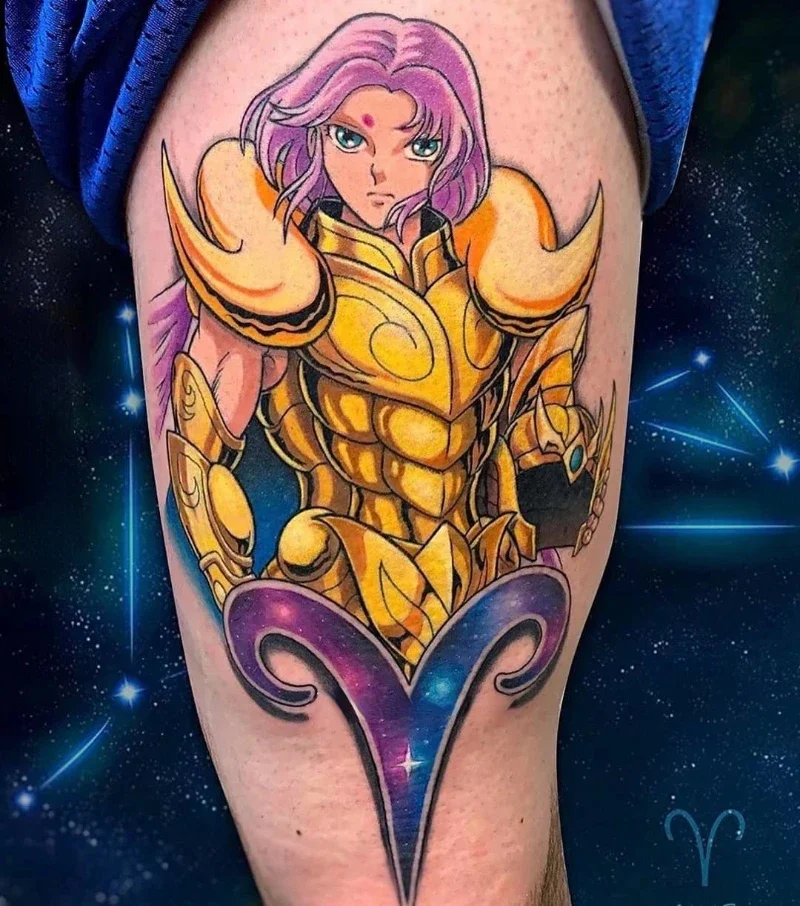 Luna Store Anime Mu Temporary Fake Tattoo Sticker Waterproof Big Size Seiya Simulation Tatto Comics Arm Cartoon Cool Tatoo