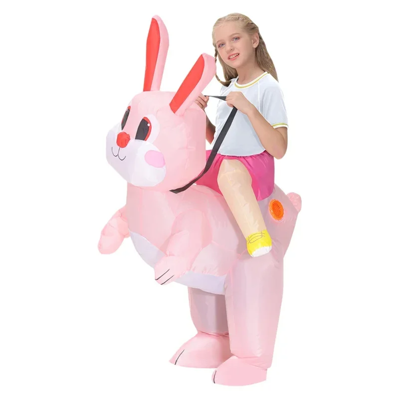 Kids Children Inflatable Minosaur Suit Cartoon Animal Dress Suit Surim Halloween Christmas Party Cosplay Suits For Boys Girls D