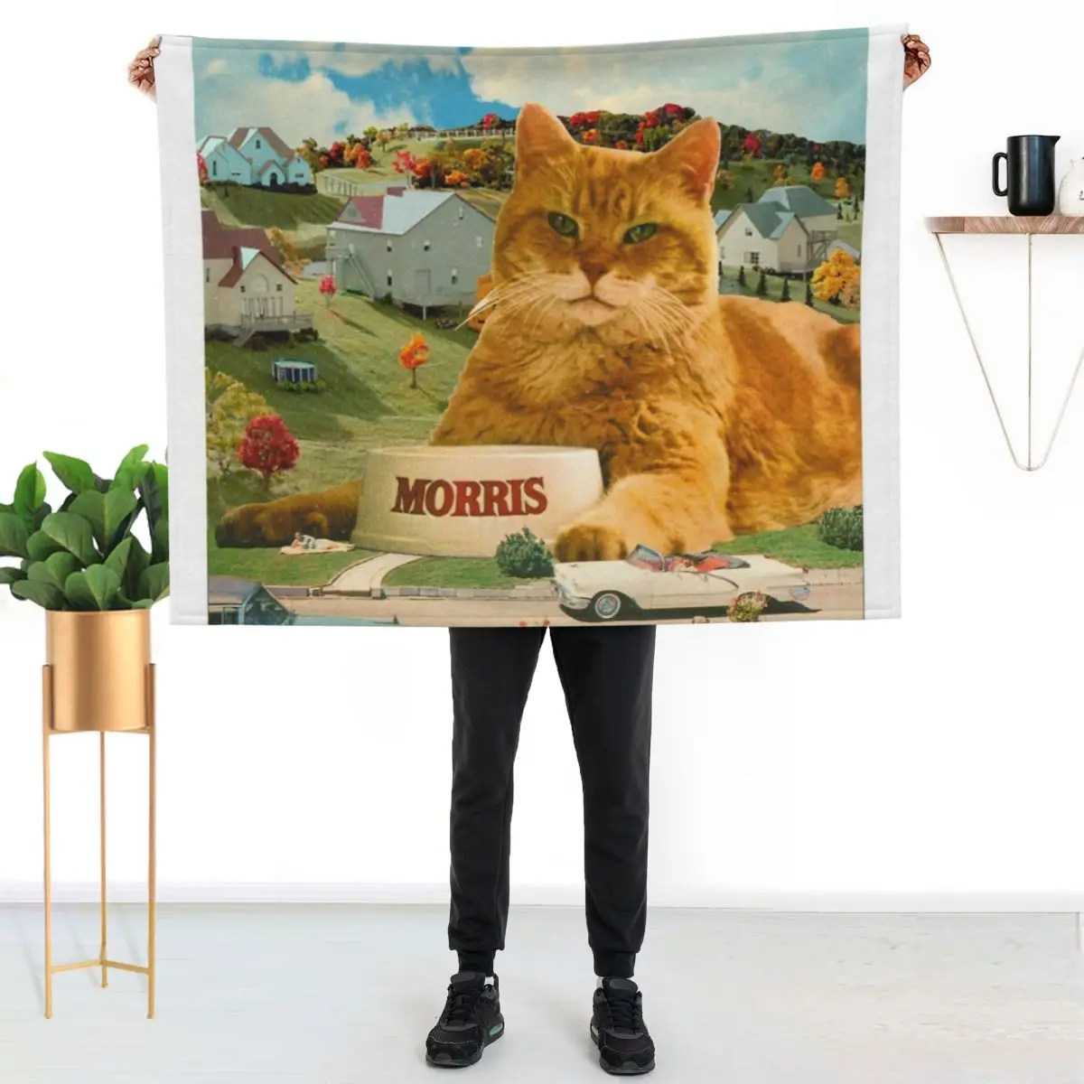 

Morris the Cat Throw Blanket Fade Resistant Durable Throw Blanket