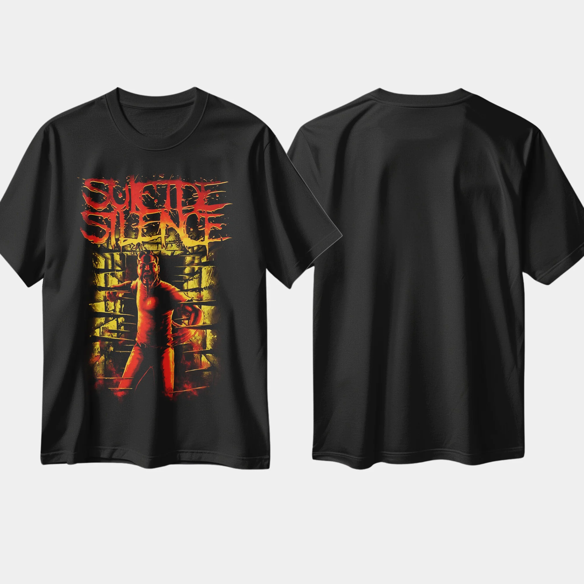 المعادن الفرقة تي شيرت الانتحار الصمت الأمريكية الفرقة روك هدية القطن جولة الرقبة الرجال النساء تيز قصيرة الأكمام