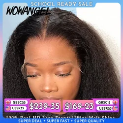 SKINLIKE Real HD Lace Front Perruques Kinky Straight 250% 13x4 Perruques frontales complètes Perruques de cheveux humains Péruvien Yaki Straight Melt Skins