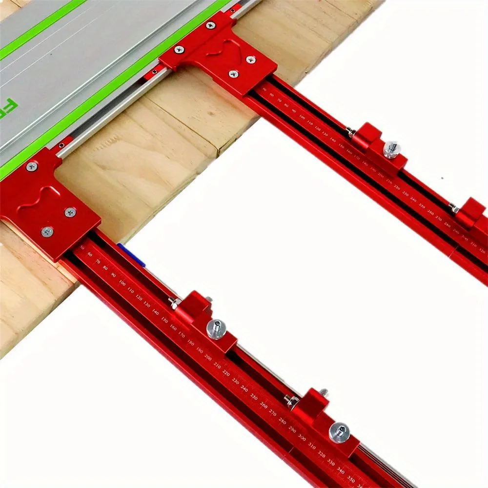Aluminum Parallel Rail Guide Clamp Circular Saw Track Fixed Bracket Repeat Cutting Angle Guide System Track Saw Accessory