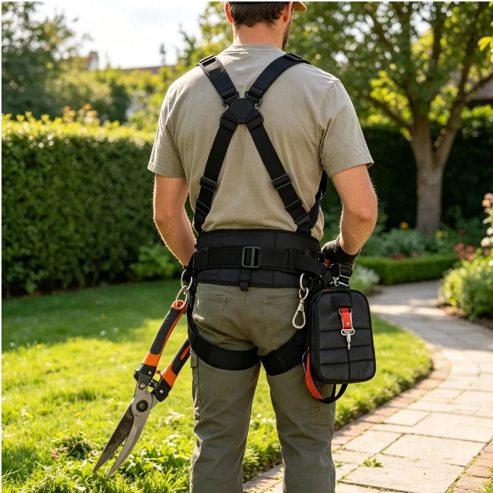 Double Shoulder Harness Strap Belt, Adjustable Trimmer Strap for Brush Cutter, Garden Lawn Mower Power Pruner, Comfort Support T