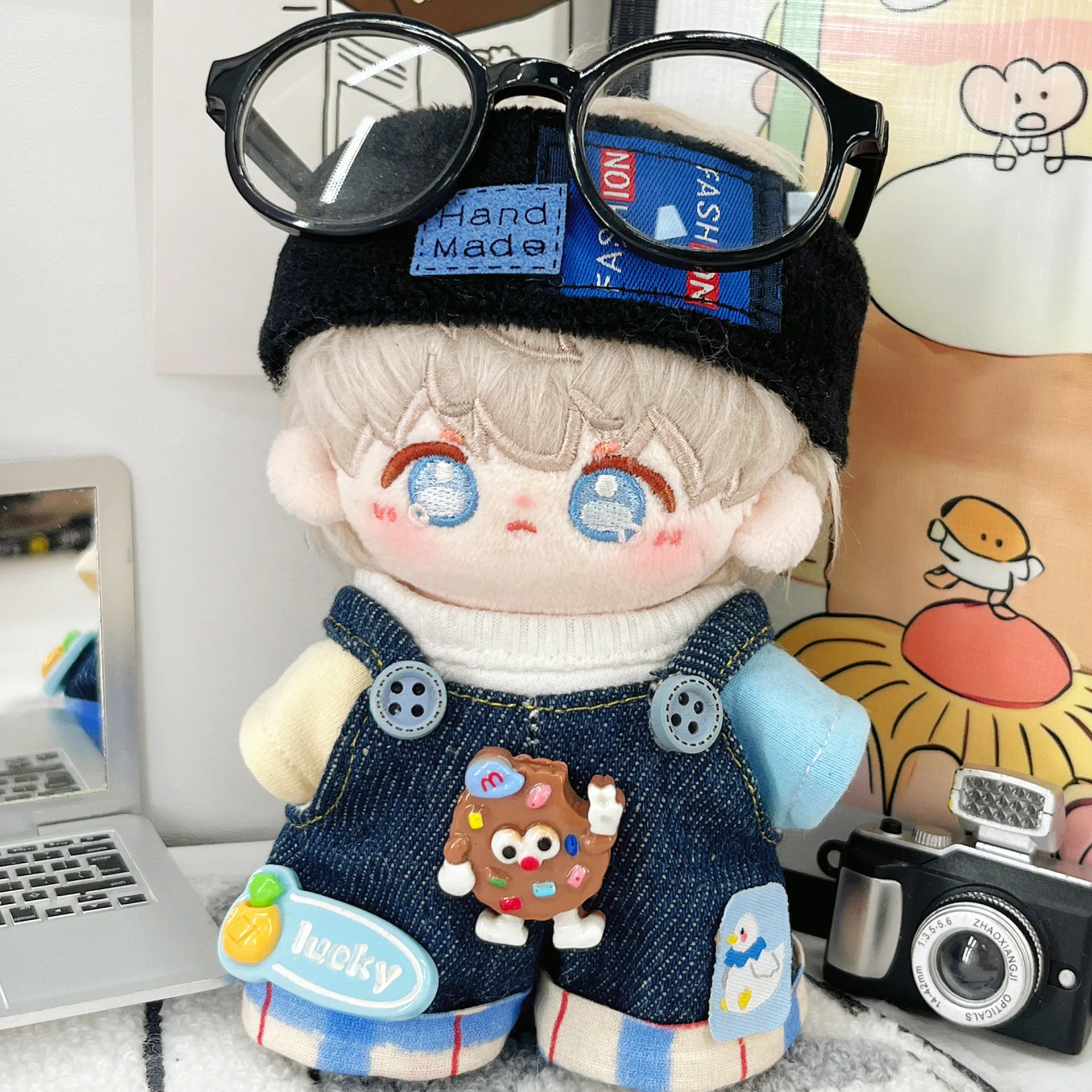 

Милая мини-плюшевая кукла, одежда, аксессуары для 10 см Labubu Idol V1 V2, сменная одежда «сделай сам», подарок