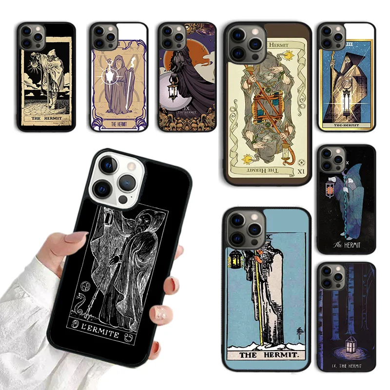 Tarot Card The Hermit Phone Case For iPhone 15 16 SE2020 11 12 13 14 Pro Max Mini Cover For iPhone Max 6 7 8 Plus Fundas