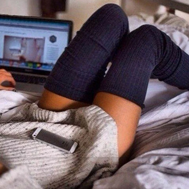 1/4 Pairs Women Autumn Winter Warm Vertical Striped Knee High Socks Fashionable College Style Soft Comfortable Long Tube Socks