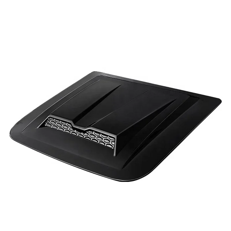 For Jetour T2 Traveler: ABS Matte Black Cyber Knight Engine Hood Cover Bonnet Scoop Accessory