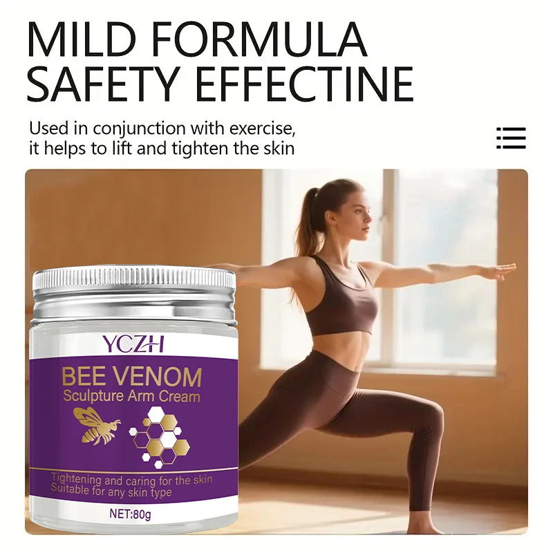 كريم تشكيل ذراع سم النحل، مرطب وشد، مناسب لجميع أنواع البشرة باللون البيج الفاتح على الذراع والبطن وحمض الهيالورونيك والفخذين والأرداف والعناية بالبشرة الخفيفة #6