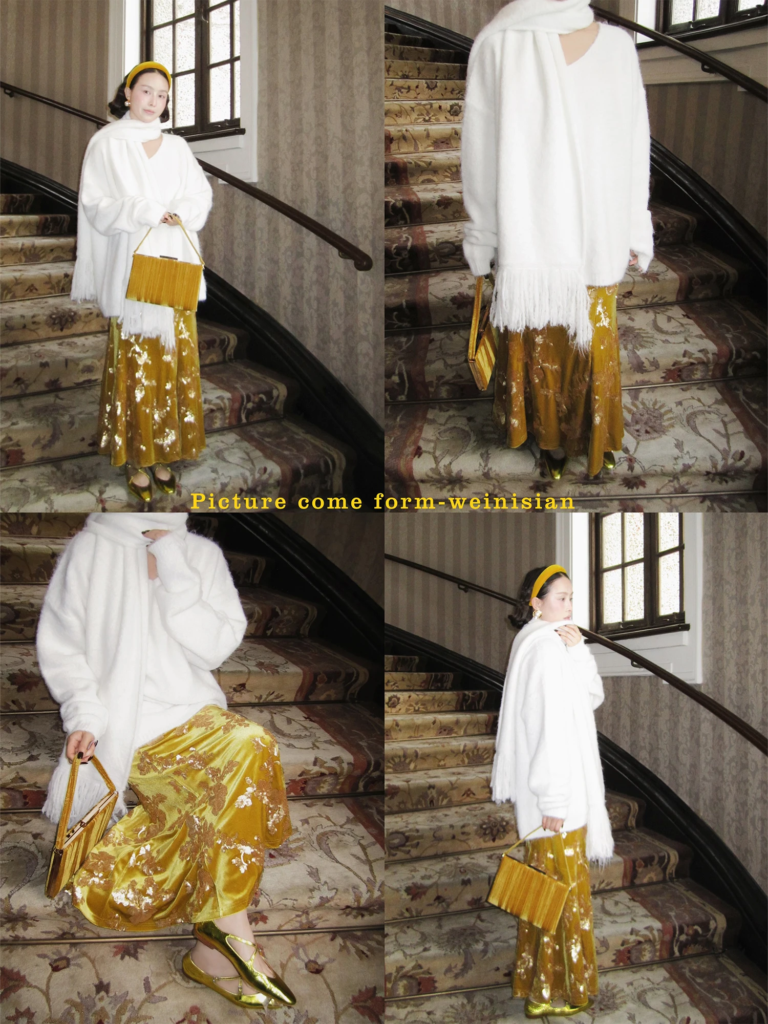 

Французский свитер с длинным светом и шарфом для женщин, зимняя мода, маленький дизайн, чистый цвет, работает для взрослых, orm