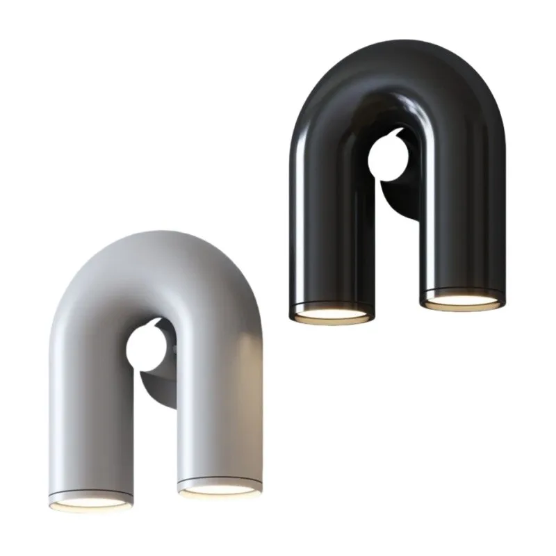 

U-shaped Water Pipe Wall Lamp for Hotel project Nordic Stairs Dining Room Living Room Bedroom Home deco LED wall light fixtures