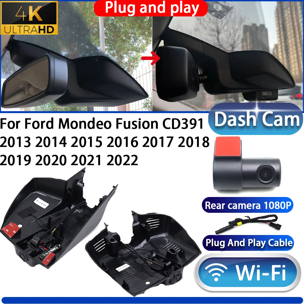

For Ford Mondeo Fusion CD391 2013 2014 2015 2016 2017 2018 2019 2020 2021 2022 Dash Cam Camera DVR Plug And Play Video Recorder