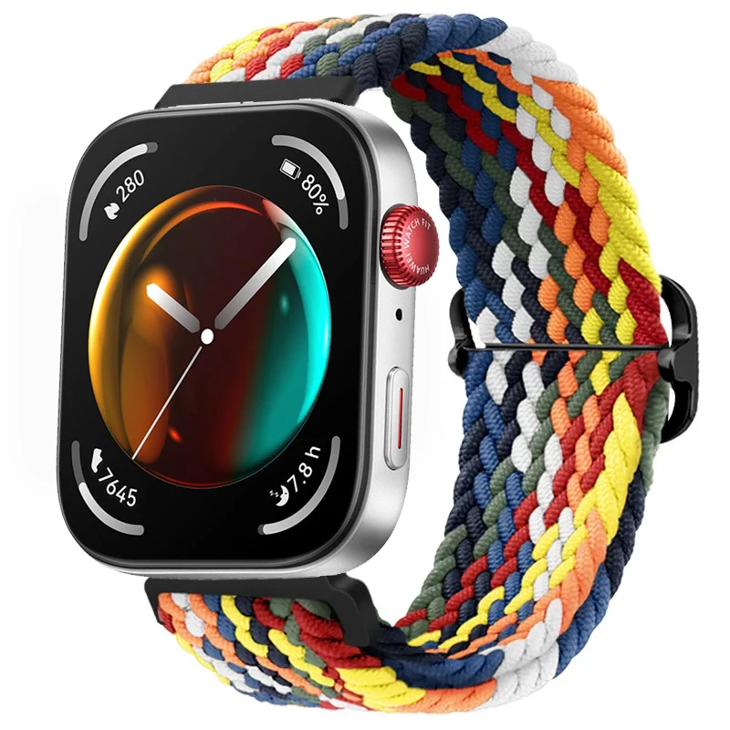 Einstellbare Nylon Geflochtene Schleife Strap Für Huawei Uhr Fit 3 Elastizität Armband Armband Für Huawei Uhr Fit 3 Band Zubehör
