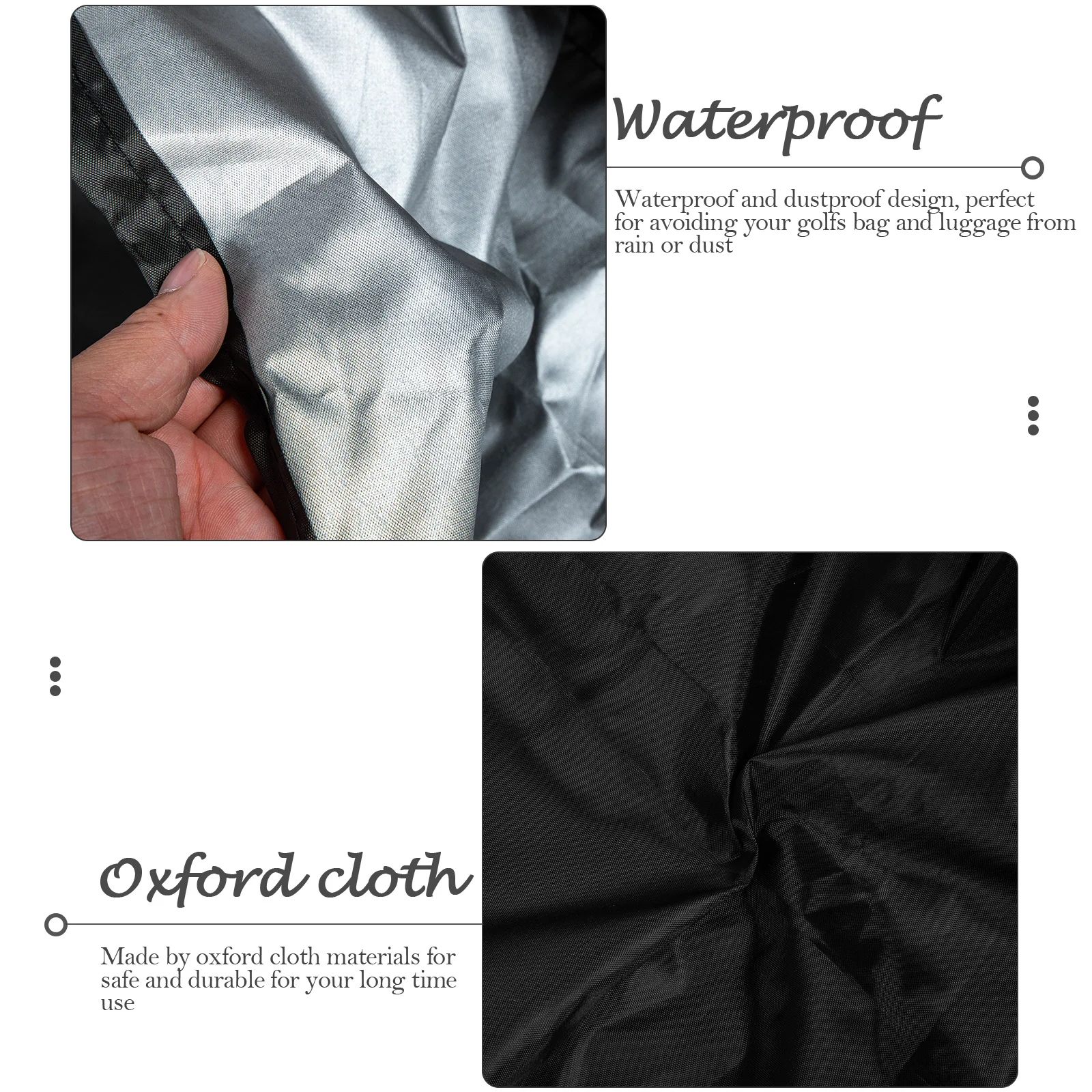 

Golf Bag Rain Cover Oxford Cloth Waterproof Protector for Luggage and Carts Lightweight Foldable Design Easy Storage Carry