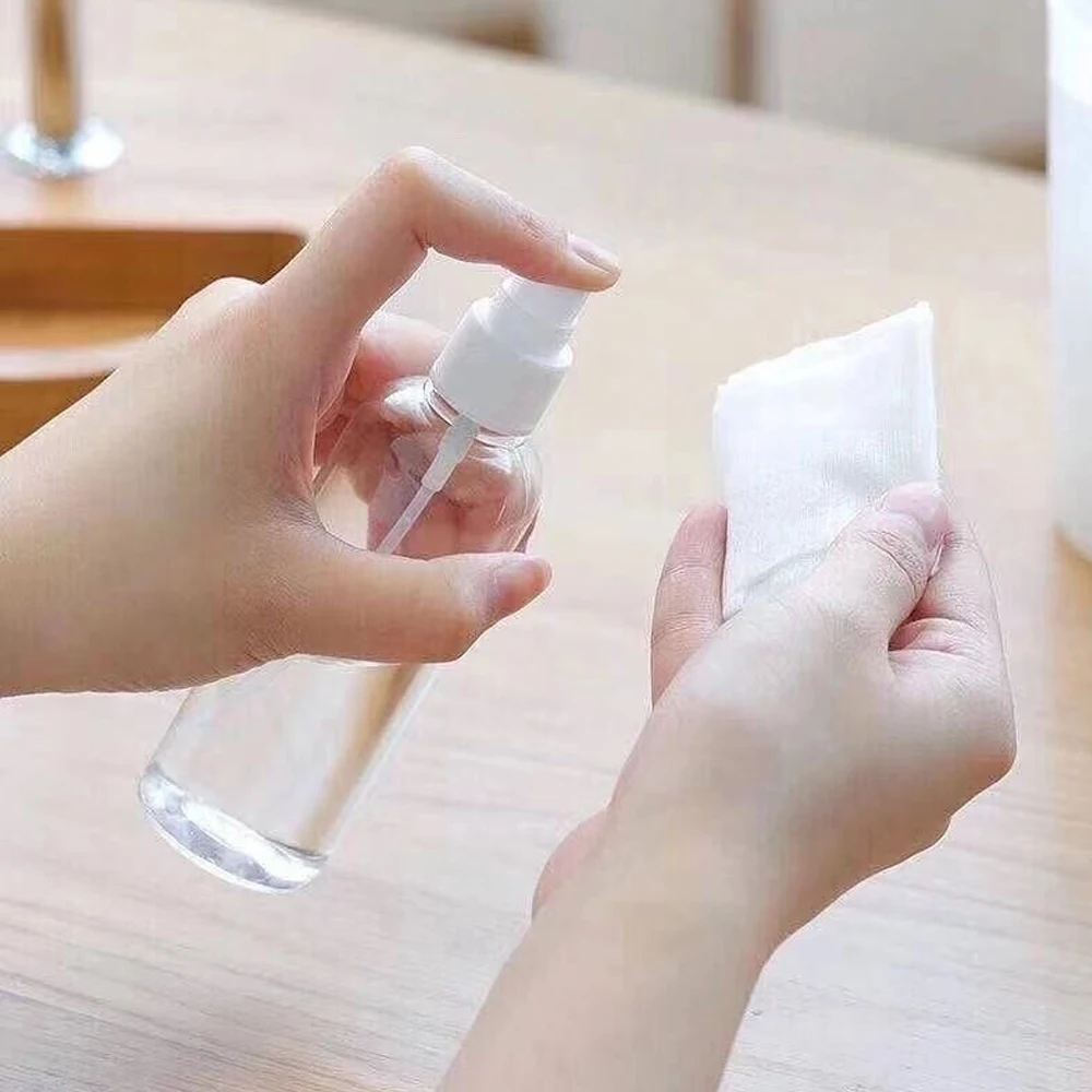 100/60/30/10 ml Leere Nachfüllbare Flaschen Mini Klare Sprühflaschen Kunststoff Parfüm Zerstäuber Tragbare Transparente Spender Reise – Detail 4