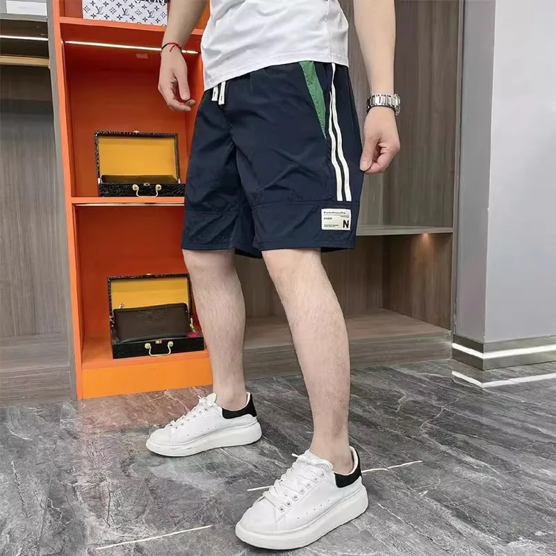 

Youth Summer Men's Ice Silk Baskeall orts Straight Leg Qui Dry Loose Casual Spor orts for Daily Wear