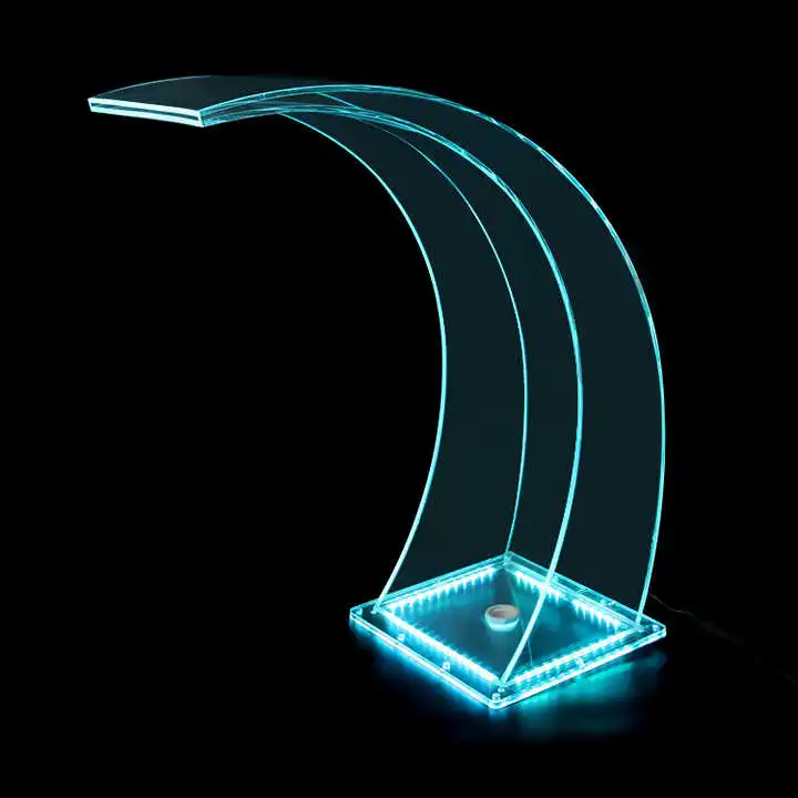 

cl-Professional Made Outdoor Decorative Desktop Water Fountain With Led Lights Acrylic Moon Waterfall Fountain*
