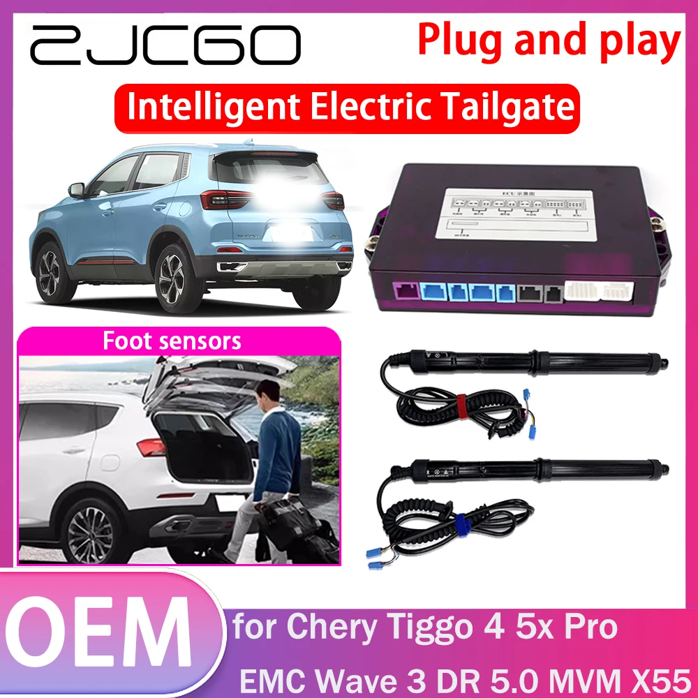 

ZJCGO Electric Tailgate Lift Drive Trunk Opening Tail Gate Lift Soft Close for Chery Tiggo 4 5x Pro EMC Wave 3 DR 5.0 MVM X55