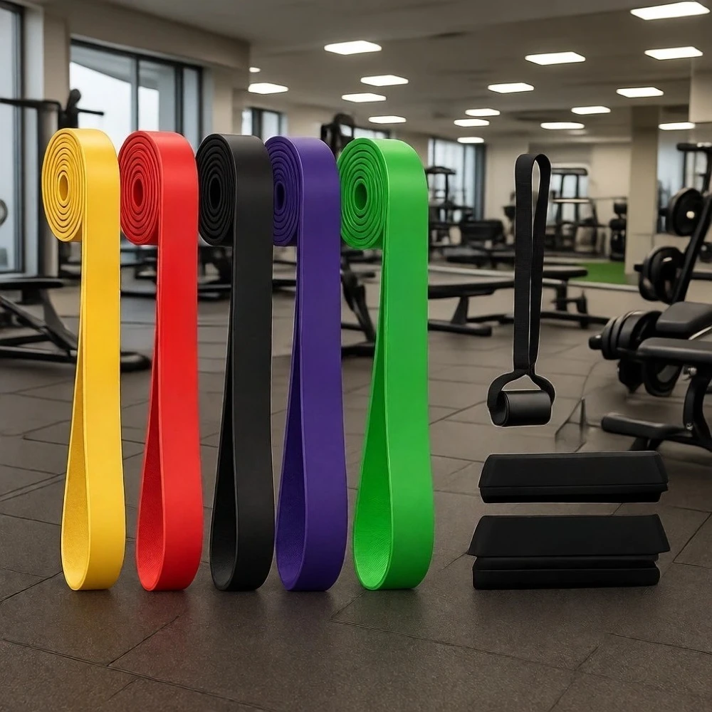 

Набор эспандеров с ручками и дверным анкером для домашних силовых тренировок и растяжки