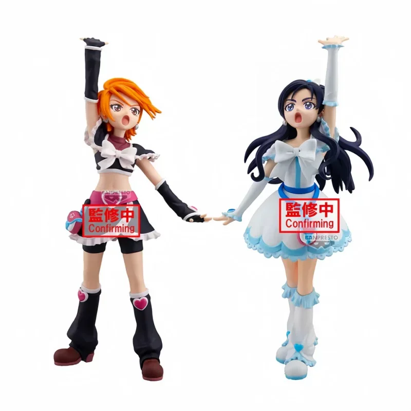 반다이 25cm 프리티 큐어 애니메이션 큐어 화이트/큐어 블랙 글리터&글래머스 애니메이션 피규어 모델