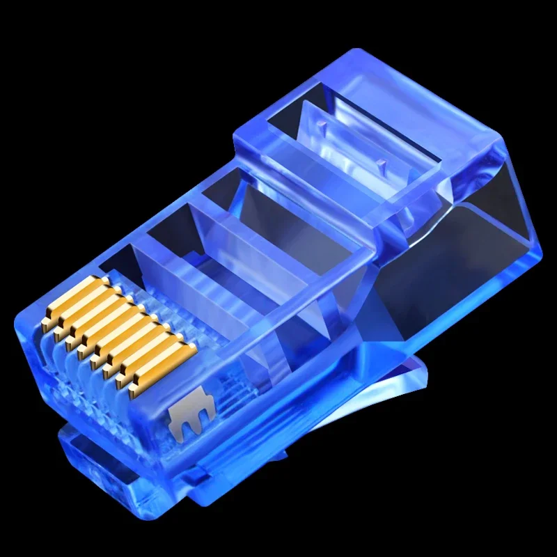 

CNCOB Красочный разъем Cat5e Сетевой кабель Ethernet RJ45 Кристаллические головки Цвет Cat5 Позолоченные концы