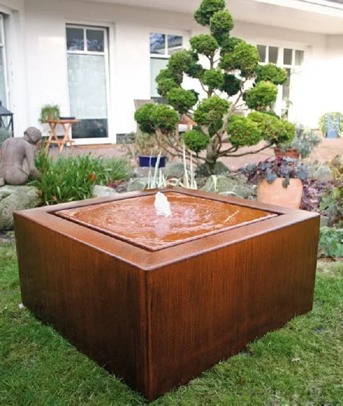 تخصيص سقوط المياه المعدنية المصنوعة يدويًا من كورتين الصلب والنافورة بجودة عالية وسعر منخفض #2