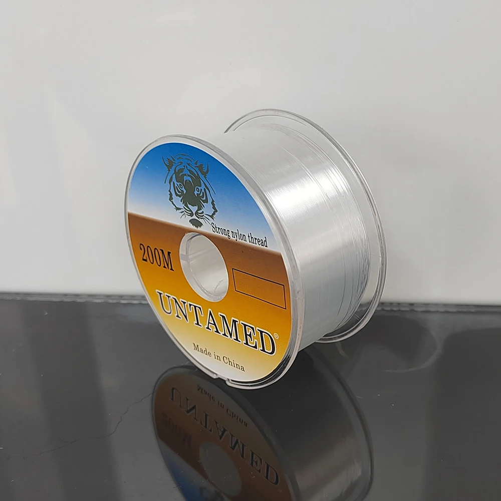 UNTAMED brand fishing line 200m, wear-resistant and strong tensile nylon line suitable for various water bodies