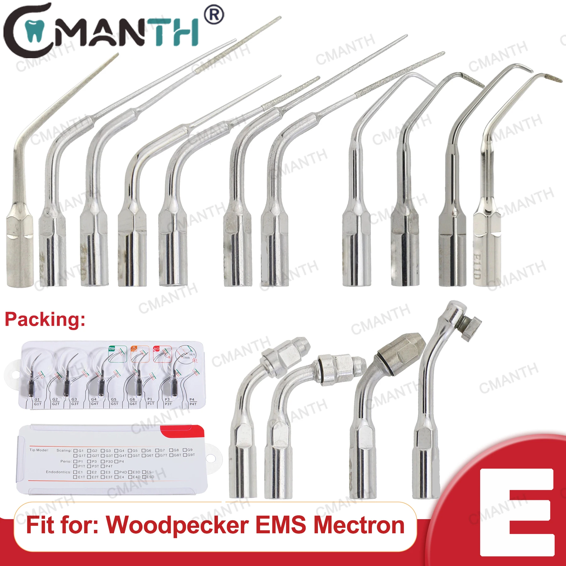 

Ultrasonic Scaler Tips Dental Periodontics Endodontics Tip fit for WOODPECKER EMS Ultrasonic Scaler Handpiece Dentistry Tools