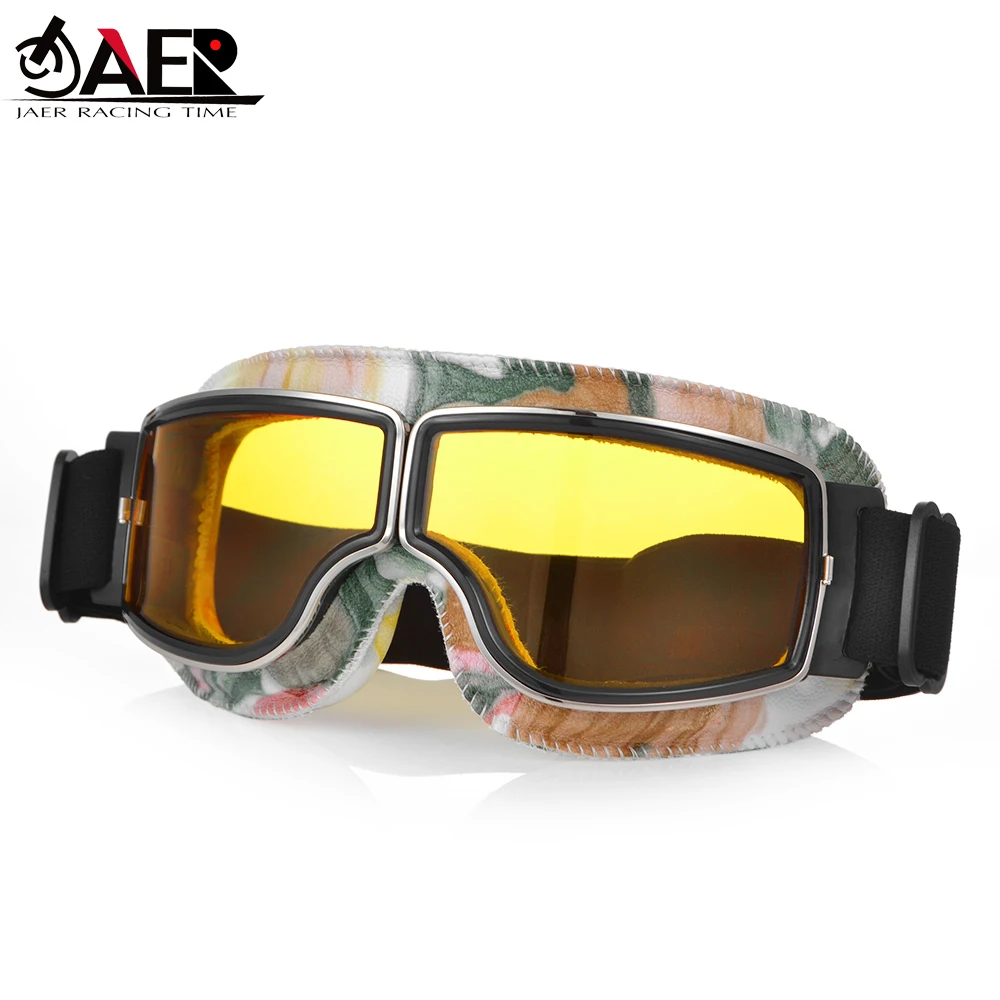 2025 Vintage Motorcycle Steampunk Goggles Motorbike Scooter Biker Glasses Helmet Goggles Foldable Sunglasses