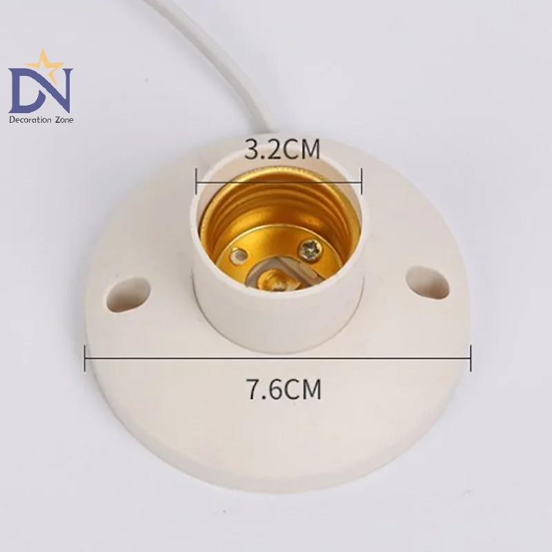 EU LED Stand Lamp Holder E27 Bulb Plug Dome Socket With Cable Base For Table Light Night Stands Lampholder Accessories