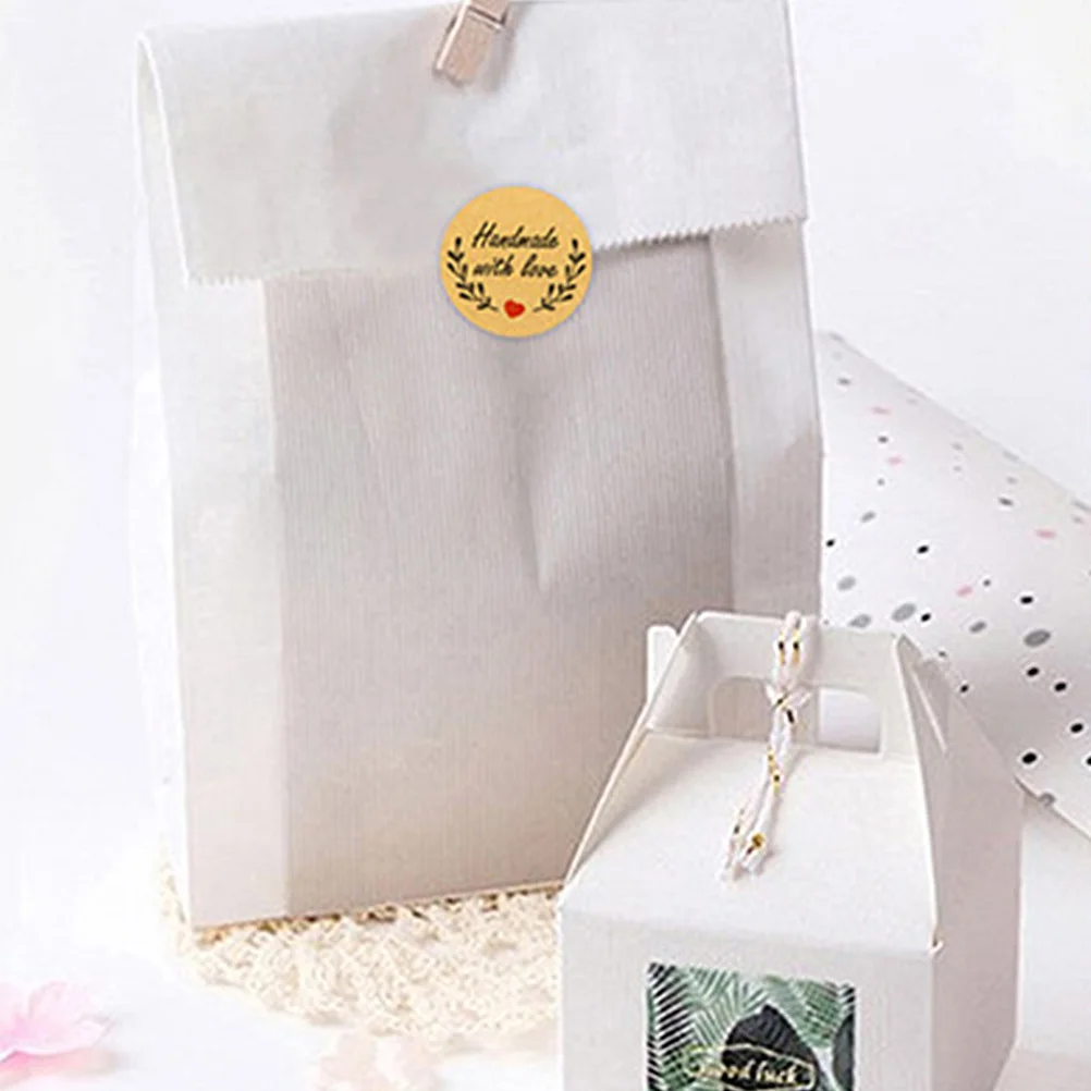 5 Rolls Yellow Holiday Stickers Gift Sealing Adhesive for Holiday Label Stickers Decorative Adhesive