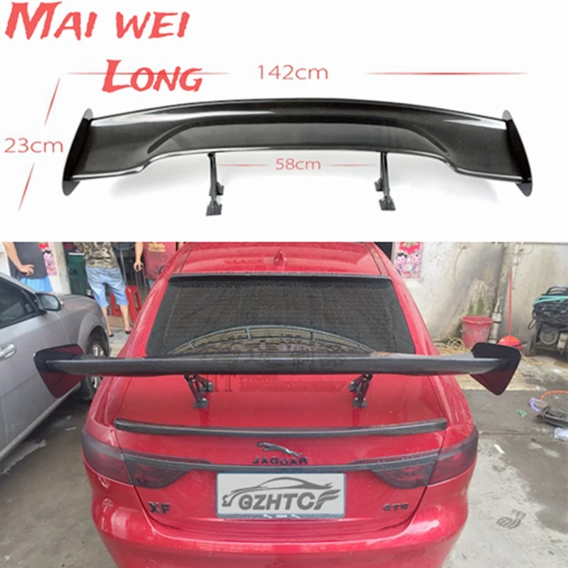 Universal Car-Styling Carbon Fiber Rear Trunk Spoiler GT Wing for Jaguar XE XF XJ universal Sedan Spoiler 