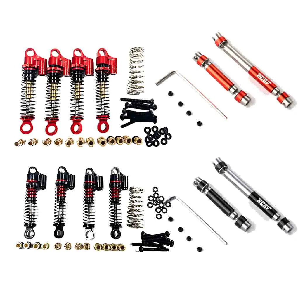 

Metal 43mm Front Rear Oil Shock Absorber Center Drive Shaft Set for Hobbyplus CR18P 1/18 RC Rock Van Car Upgraded Parts