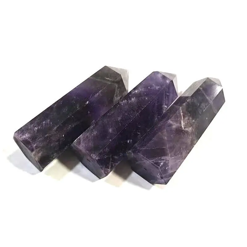 

Natural Dream Amethyst Wand Quartz Crystal Point Obelisk Stone Healing