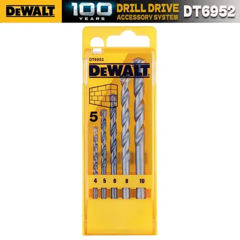 DEWALT Masonry 5 피스 드릴링 세트 해머 임팩트 전기 드릴 용 스트레이트 생크 Dewalt 전동 공구 액세서리 DT6952