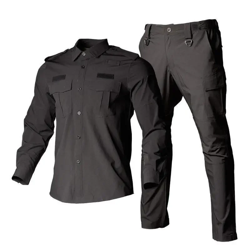 Hotel Doorman Instructor's Style Quick-Drying Work Uniform Mens Sets Security Guard Uniforms