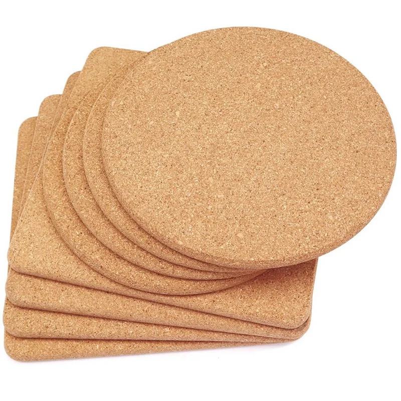 Cork Trivet High Density Fine Particle Thick Cork Trivets 7.8Inch Heat Resistant Cork Coaster Cork Placemats