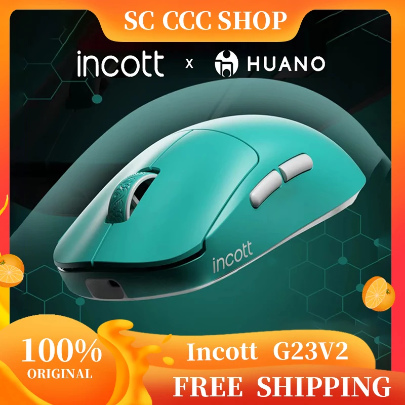 

Incott G23V2 Tri-Mode Bluetooth Mouse Lightweight Wireless 2.4G Ergonomic Design for E-sports And Office Use with PAW3395 Sensor