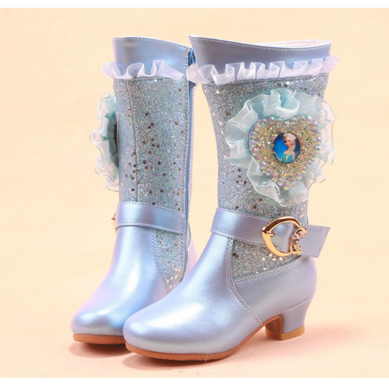 

Ботинки принцессы с героями мультфильмов Диснея для девочек, модные ботинки, обувь