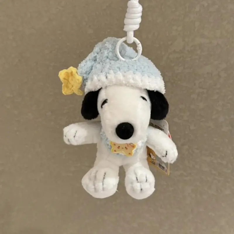Official Licensed Snoopy Fluffy Puppy Plush Bag Accessory Cartoon Doll Keychain Premium Christmas Gift for Daily Gifting