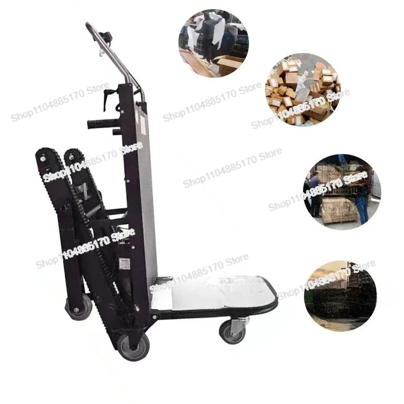 

1200W Electric Stair Climbing Car Crawler 300KG Capacity Up Down Stair Climber Vehicle Trolley Flat Truck for Home Improvement